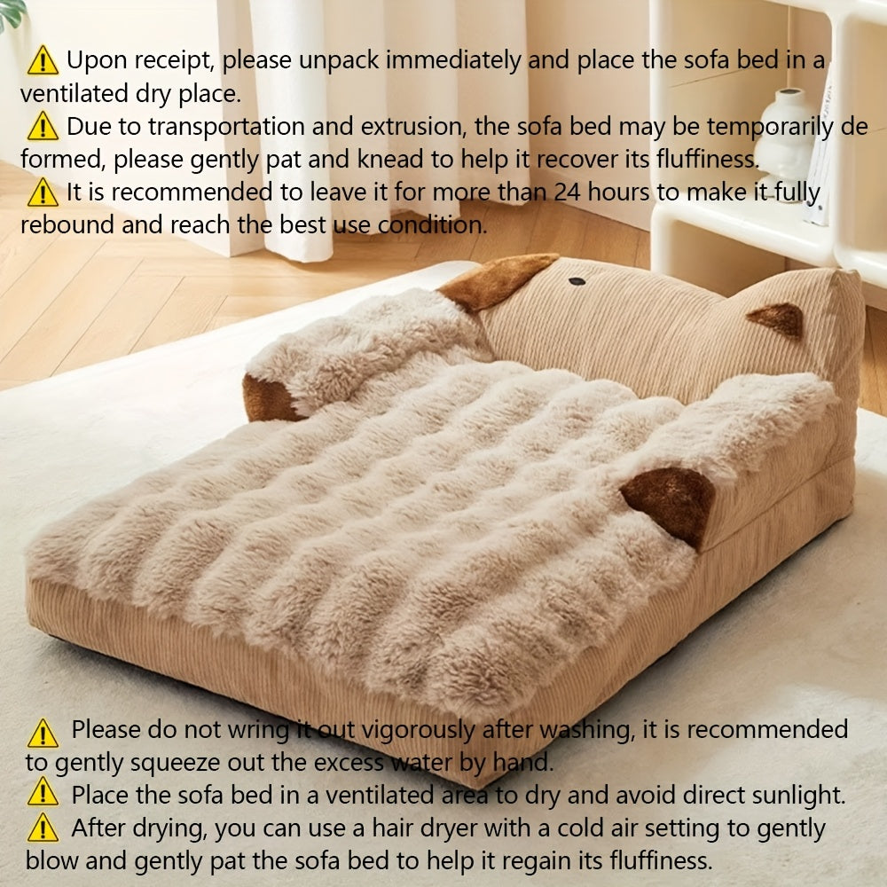 Plush Lounger Sofa, Extra Wide Bed for Sprawling Sleepers