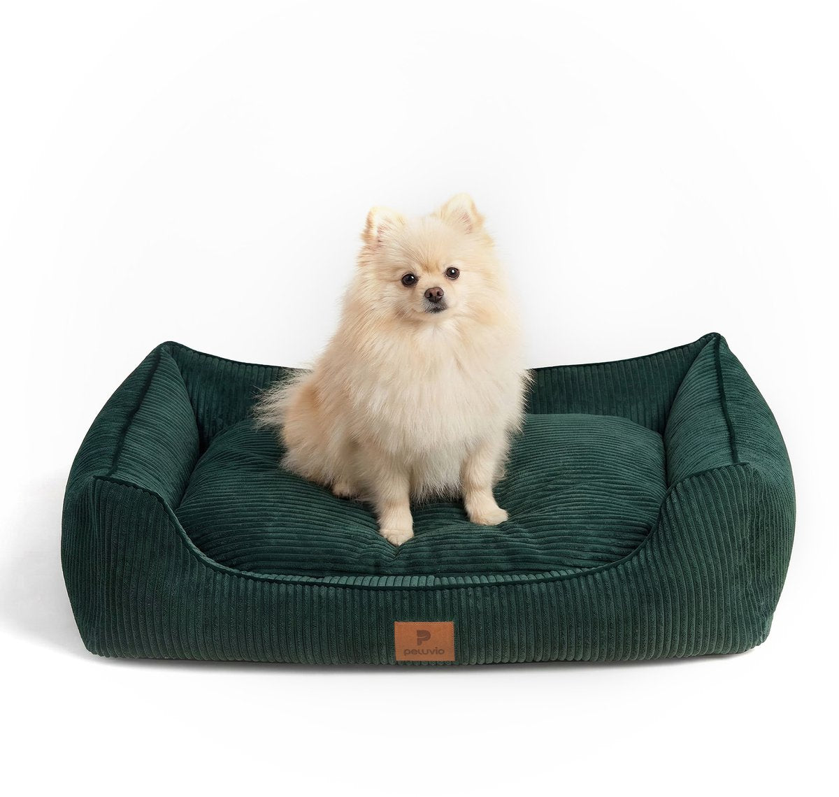 Hirado Nest, High-Sided Dog Bed in Deep Green