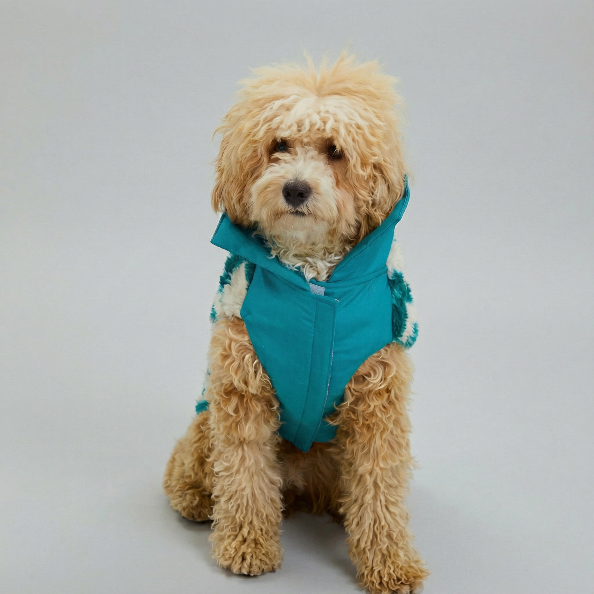 Turquoise Dream Fleece Coat, Wool-Blend Warmth