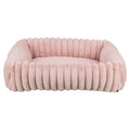 Lonni Corduroy Bed, Wide-Wale Plush in Pink
