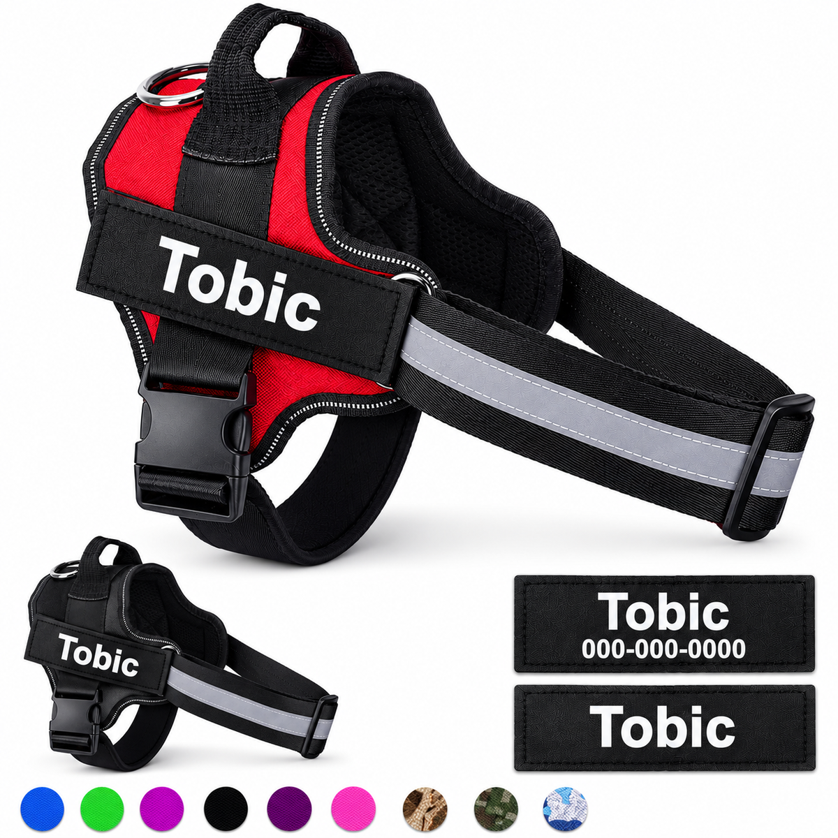 Personalized No-Pull Harness, With Your Dog's Name