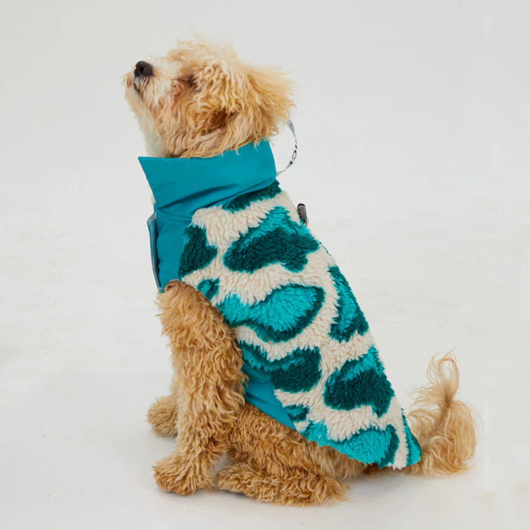 Turquoise Dream Fleece Coat, Wool-Blend Warmth