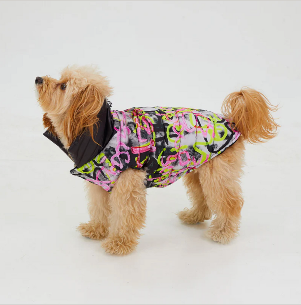 Graffiti Puffer Jacket, Water-Repellent and Featherlight