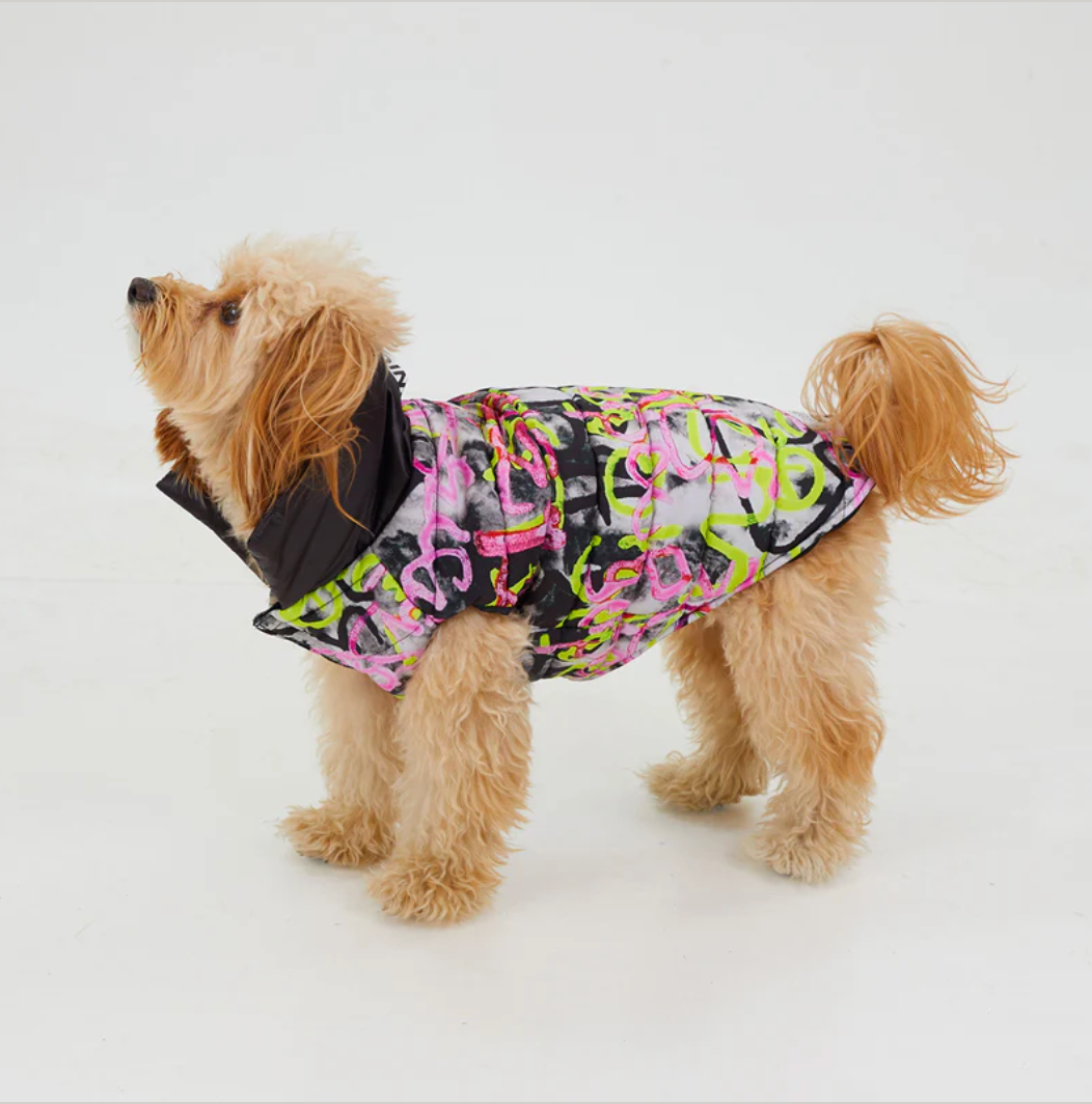 Graffiti Puffer Jacket, Water-Repellent and Featherlight