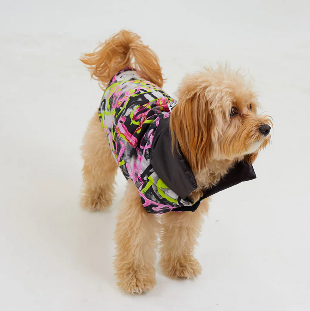 Graffiti Puffer Jacket, Water-Repellent and Featherlight
