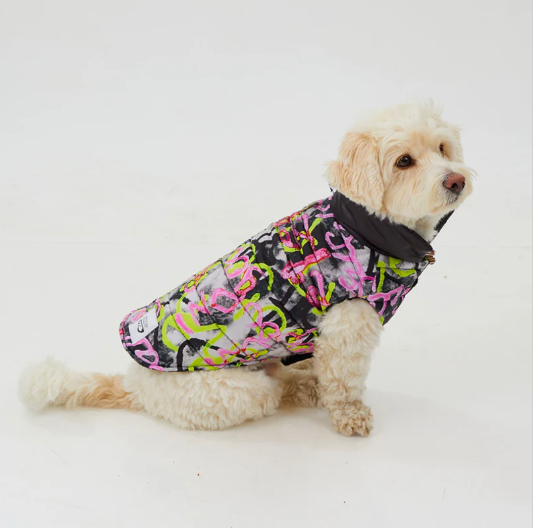 Graffiti Puffer Jacket, Water-Repellent and Featherlight