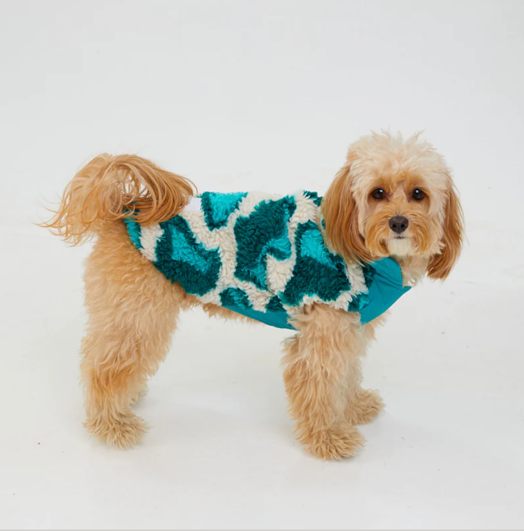 Turquoise Dream Fleece Coat, Wool-Blend Warmth