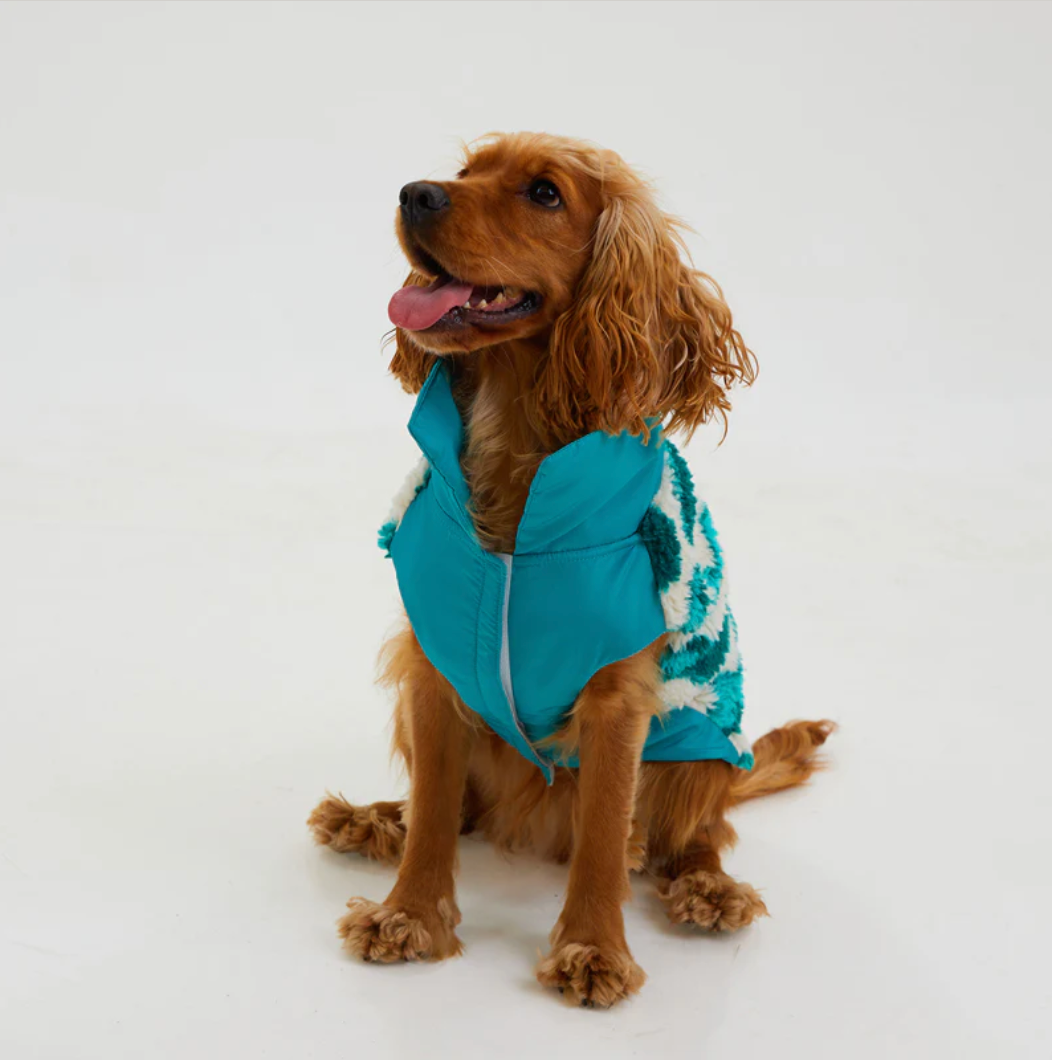 Turquoise Dream Fleece Coat, Wool-Blend Warmth