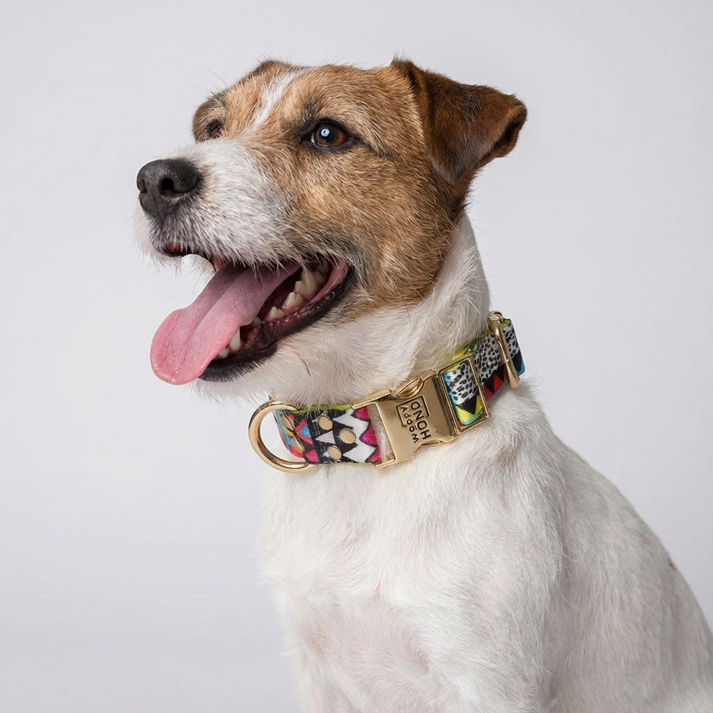Ethnic Vibrance Collar, Quick-Dry with Gold Details